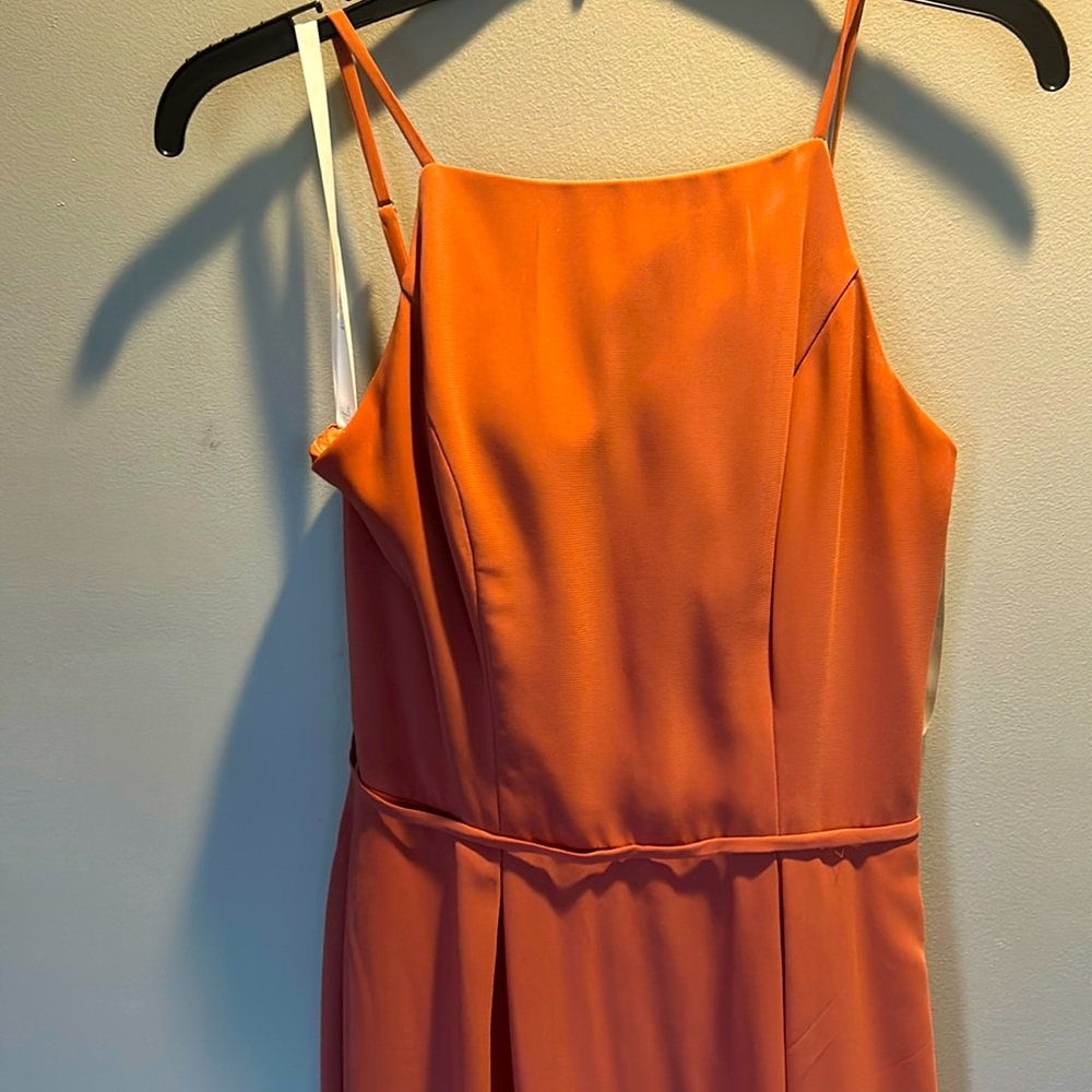Dear Cleo dark coral/rust bridesmaid dress size 2